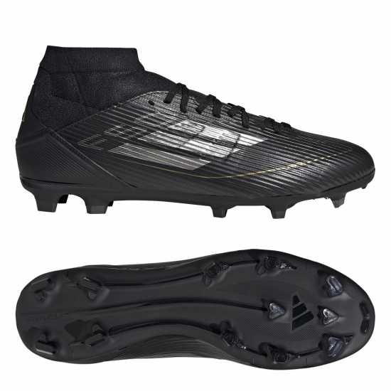 Adidas F50 League Firm Ground Football Boots Черно/сребро Мъжки футболни бутонки
