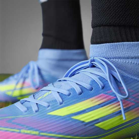 Adidas F50 League Firm Ground Football Boots Син/Лимон Мъжки футболни бутонки