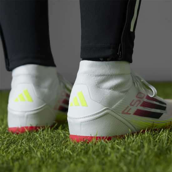 Adidas F50 League Firm Ground Football Boots Бяло/Червено Мъжки футболни бутонки