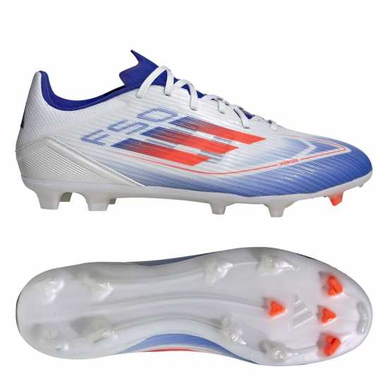 Adidas F50 League Adults Firm Ground Football Boots Бяло/Червено/Синьо Мъжки футболни бутонки