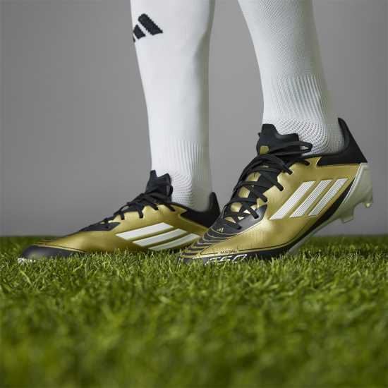 Adidas F50 League Adults Firm Ground Football Boots Злато/Черно Мъжки футболни бутонки