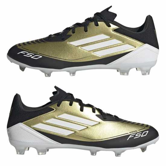 Adidas F50 League Adults Firm Ground Football Boots Злато/Черно Мъжки футболни бутонки