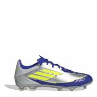 Adidas F50 League Adults Firm Ground Football Boots Сребро/Синьо Мъжки футболни бутонки