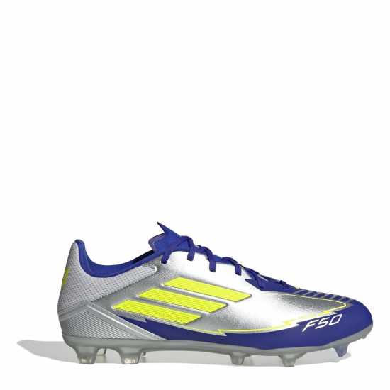 Adidas F50 League Adults Firm Ground Football Boots Сребро/Синьо Мъжки футболни бутонки