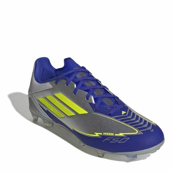 Adidas F50 League Adults Firm Ground Football Boots Сребро/Синьо Мъжки футболни бутонки