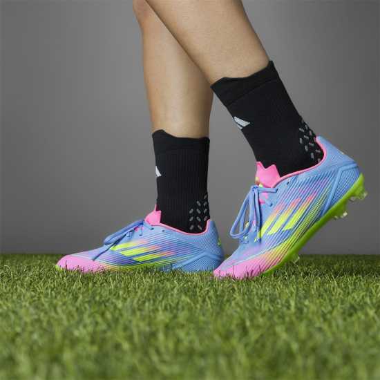 Adidas F50 League Adults Firm Ground Football Boots Син/Лимон Мъжки футболни бутонки
