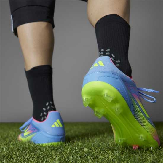 Adidas F50 League Adults Firm Ground Football Boots Син/Лимон Мъжки футболни бутонки