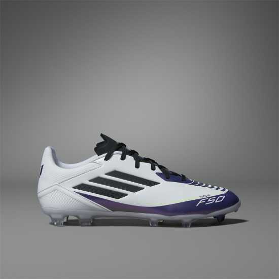 Adidas F50 League Adults Firm Ground Football Boots Бяло/Лилаво Мъжки футболни бутонки
