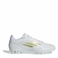 Adidas F50 League Adults Firm Ground Football Boots Бяло/Златно/Бяло Мъжки футболни бутонки