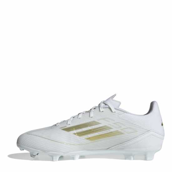 Adidas F50 League Adults Firm Ground Football Boots Бяло/Златно/Бяло Мъжки футболни бутонки