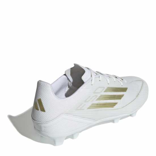 Adidas F50 League Adults Firm Ground Football Boots Бяло/Златно/Бяло Мъжки футболни бутонки