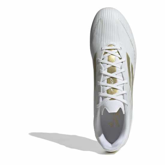 Adidas F50 League Adults Firm Ground Football Boots Бяло/Златно/Бяло Мъжки футболни бутонки