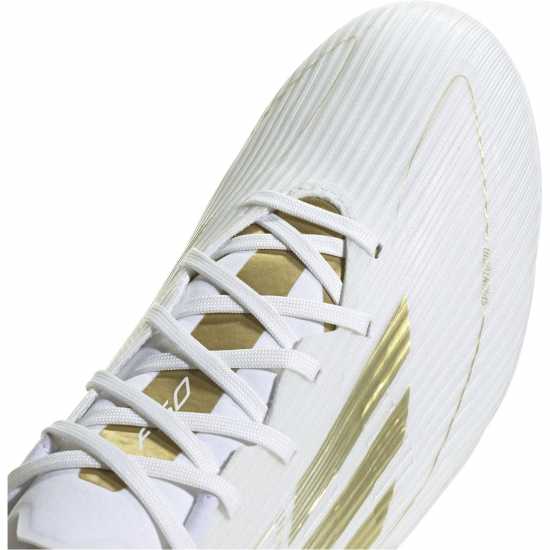 Adidas F50 League Adults Firm Ground Football Boots Бяло/Златно/Бяло Мъжки футболни бутонки