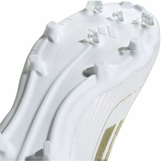 Adidas F50 League Adults Firm Ground Football Boots Бяло/Златно/Бяло Мъжки футболни бутонки