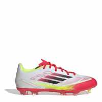 Adidas F50 League Adults Firm Ground Football Boots Бяло/Червено Мъжки футболни бутонки