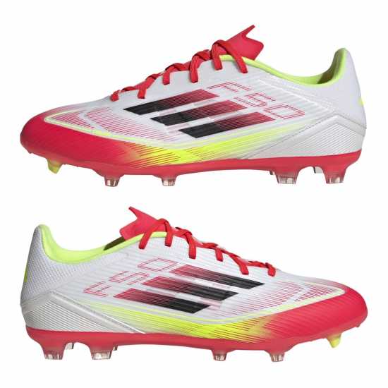 Adidas F50 League Adults Firm Ground Football Boots Бяло/Червено Мъжки футболни бутонки