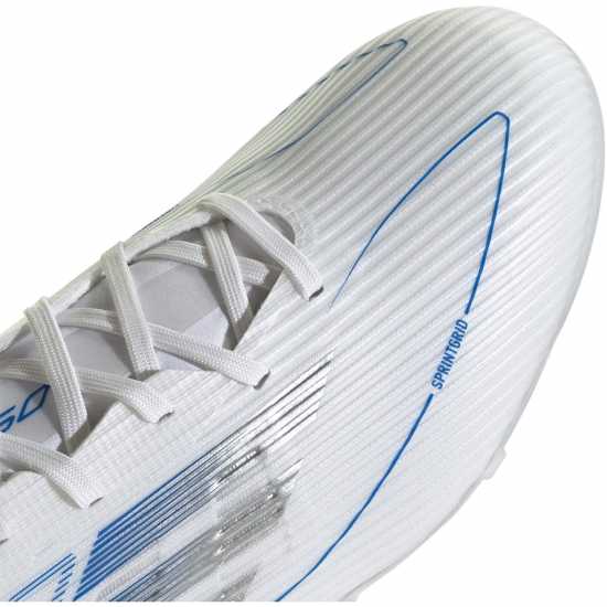 Adidas F50 League Adults Firm Ground Football Boots Бяло/сребро Мъжки футболни бутонки