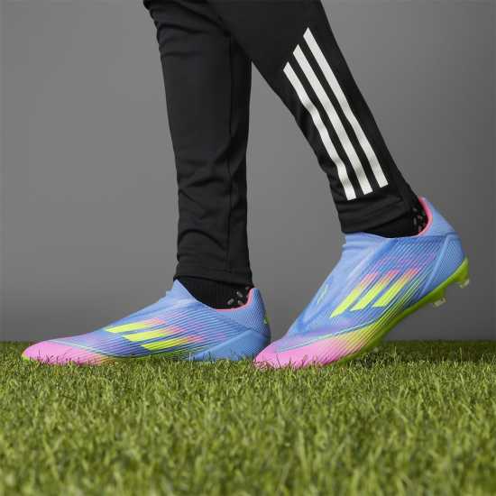 Adidas F50 League Laceless Firm Ground Football Boots Син/Лимон Мъжки футболни бутонки