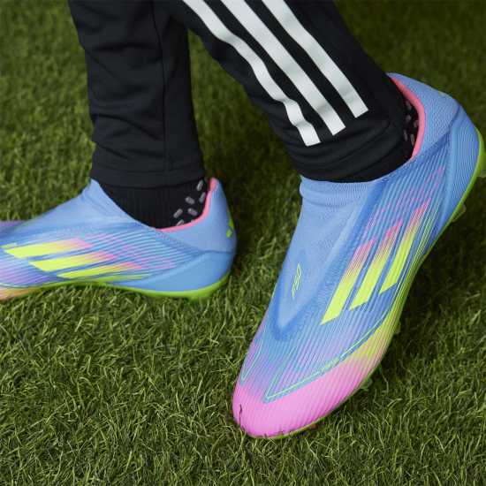 Adidas F50 League Laceless Firm Ground Football Boots Син/Лимон Мъжки футболни бутонки