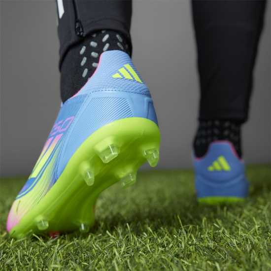 Adidas F50 League Laceless Firm Ground Football Boots Син/Лимон Мъжки футболни бутонки