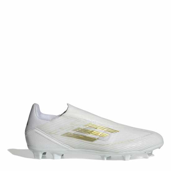 Adidas F50 League Laceless Firm Ground Football Boots Бяло/Златно/Бяло Мъжки футболни бутонки