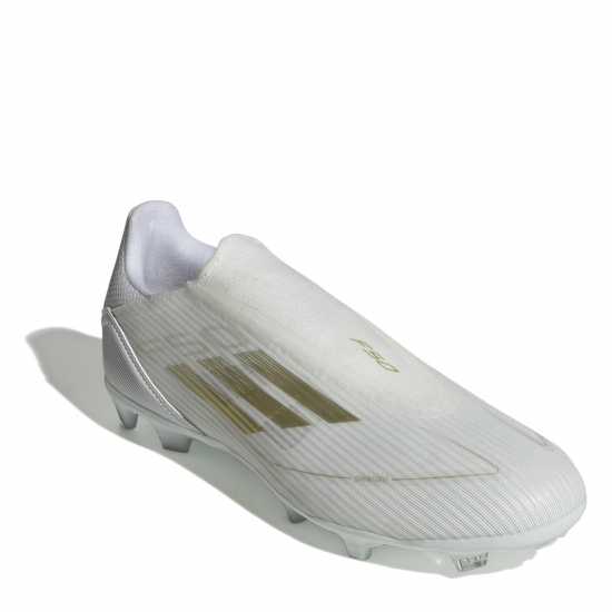Adidas F50 League Laceless Firm Ground Football Boots Бяло/Златно/Бяло Мъжки футболни бутонки