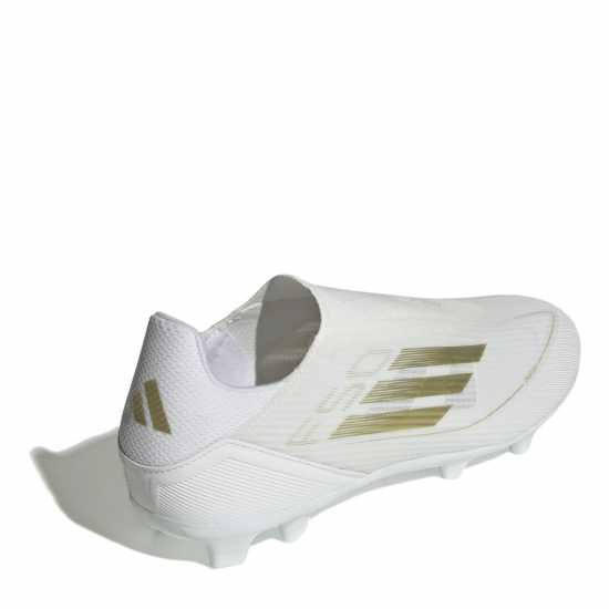 Adidas F50 League Laceless Firm Ground Football Boots Бяло/Златно/Бяло Мъжки футболни бутонки