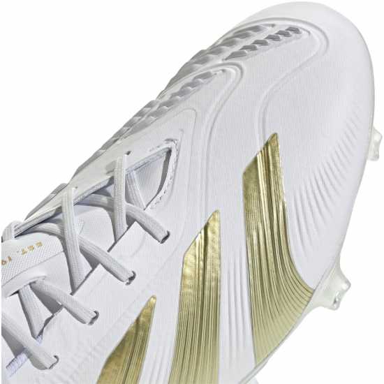 Adidas Predator Elite Firm Ground Football Boots Бяло/Златно/Бяло Мъжки футболни бутонки