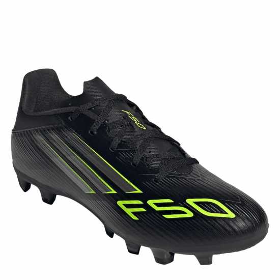 Adidas F50 Club Adults Firm Ground Football Boots Black/Lemon Мъжки футболни бутонки