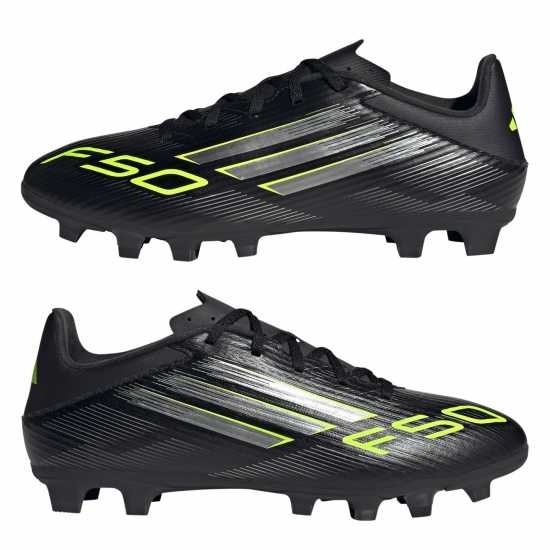 Adidas F50 Club Adults Firm Ground Football Boots Black/Lemon Мъжки футболни бутонки