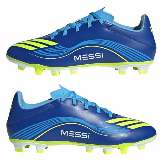 Adidas F50 Club Adults Firm Ground Football Boots Синьо/Жълто 
