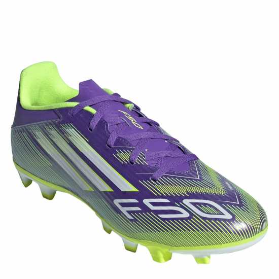 Adidas F50 Club Adults Firm Ground Football Boots Purple/White Мъжки футболни бутонки