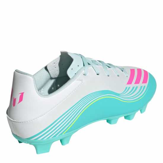 Adidas F50 Club Adults Firm Ground Football Boots Wht/Pink/Blue 