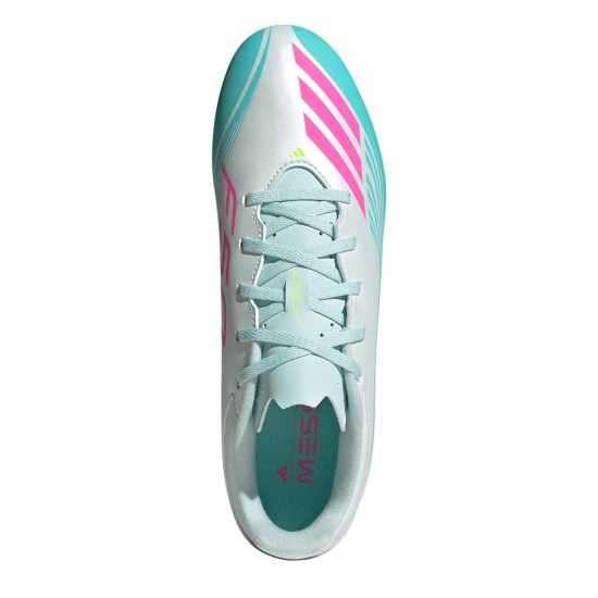 Adidas F50 Club Adults Firm Ground Football Boots Wht/Pink/Blue 