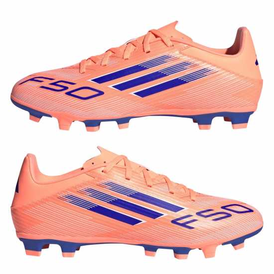 Adidas F50 Club Adults Firm Ground Football Boots Оранжево/Синьо 