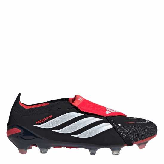 adidas Mens Predator Elite Fold-Over Tongue Firm Ground Football Boots Black/Red 