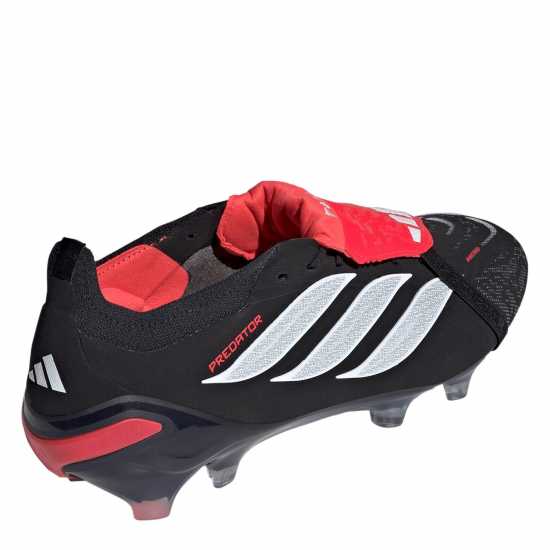 adidas Mens Predator Elite Fold-Over Tongue Firm Ground Football Boots Black/Red 