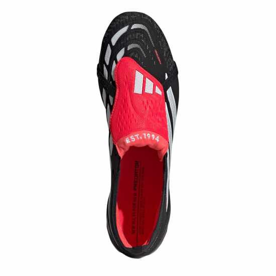adidas Mens Predator Elite Fold-Over Tongue Firm Ground Football Boots Black/Red 