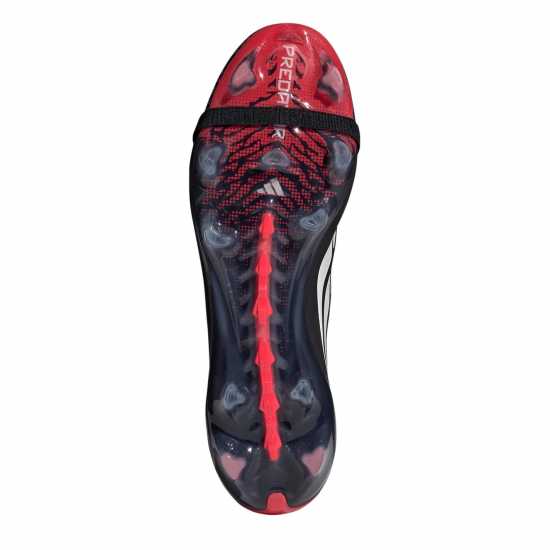 adidas Mens Predator Elite Fold-Over Tongue Firm Ground Football Boots Black/Red 