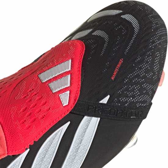 adidas Mens Predator Elite Fold-Over Tongue Firm Ground Football Boots Black/Red 