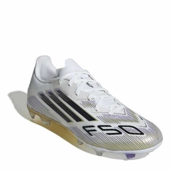 Adidas F50 League Adults Firm Ground Football Boots Бяло/Черно/Злато Мъжки футболни бутонки