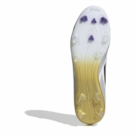 Adidas F50 League Adults Firm Ground Football Boots Бяло/Черно/Злато Мъжки футболни бутонки