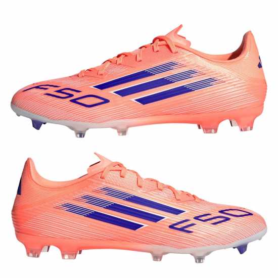 Adidas F50 League Adults Firm Ground Football Boots Оранжево/Синьо 