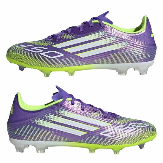 Adidas F50 League Adults Firm Ground Football Boots Purple/White Мъжки футболни бутонки