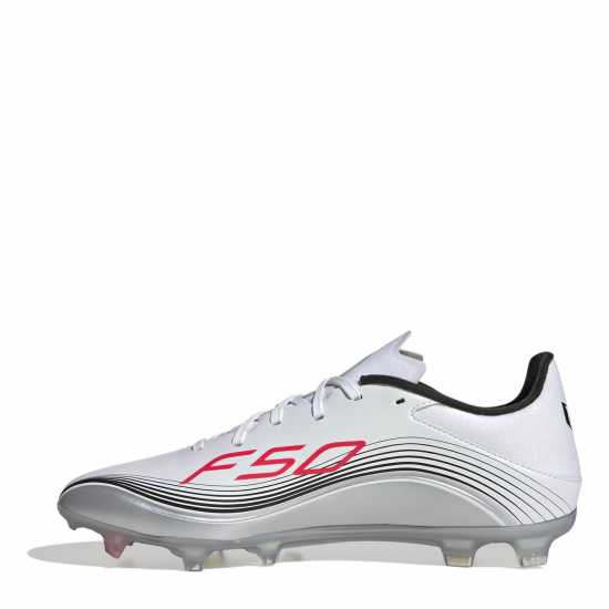 Adidas F50 League Adults Firm Ground Football Boots Бяло/Червено Мъжки футболни бутонки