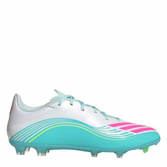 Adidas F50 League Adults Firm Ground Football Boots Wht/Pink/Blue 