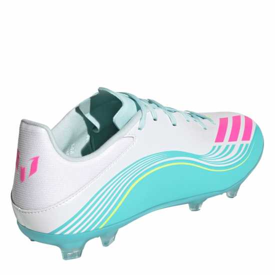 Adidas F50 League Adults Firm Ground Football Boots Wht/Pink/Blue 