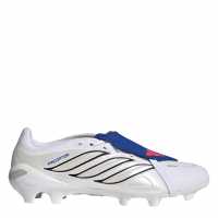 Adidas Мъжки Футболни Бутонки Predator Fold-Over Tongue League Firm Ground Football Boots Mens White/Blue 