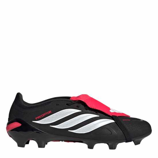 Adidas Мъжки Футболни Бутонки Predator Fold-Over Tongue League Firm Ground Football Boots Mens Black/Red 