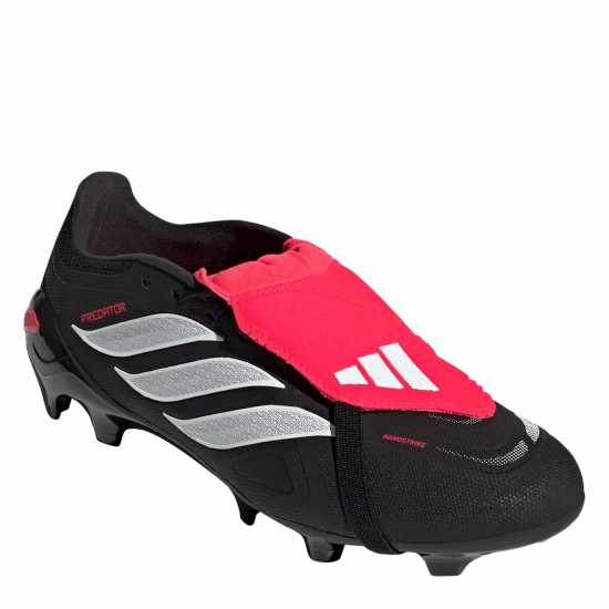 Adidas Мъжки Футболни Бутонки Predator Fold-Over Tongue League Firm Ground Football Boots Mens Black/Red 